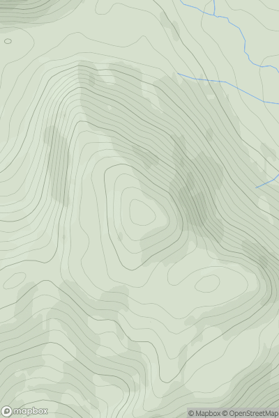 Thumbnail image for Beinn Clachach showing contour plot for surrounding peak