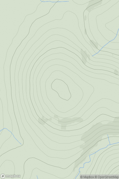 Thumbnail image for Tomont Hill showing contour plot for surrounding peak