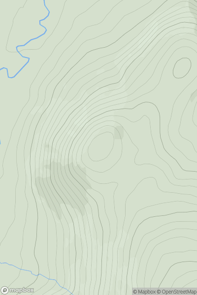 Thumbnail image for Meikle Shag showing contour plot for surrounding peak