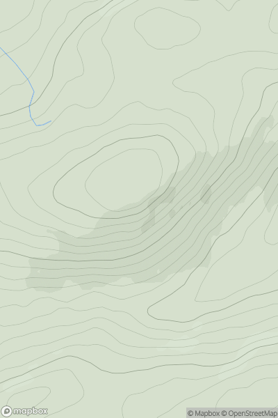 Thumbnail image for Auchenstroan Craig showing contour plot for surrounding peak