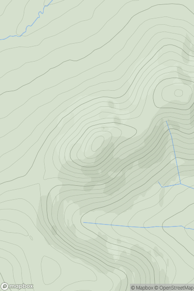 Thumbnail image for West Kip showing contour plot for surrounding peak