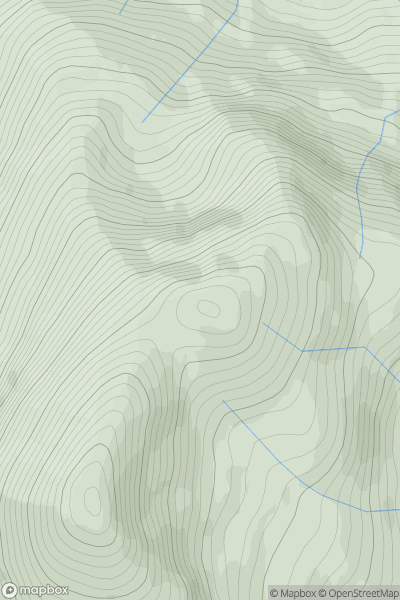 Thumbnail image for Ben Oss North Top showing contour plot for surrounding peak