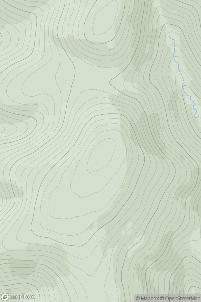 Thumbnail image for Priesthope Hill showing contour plot for surrounding peak