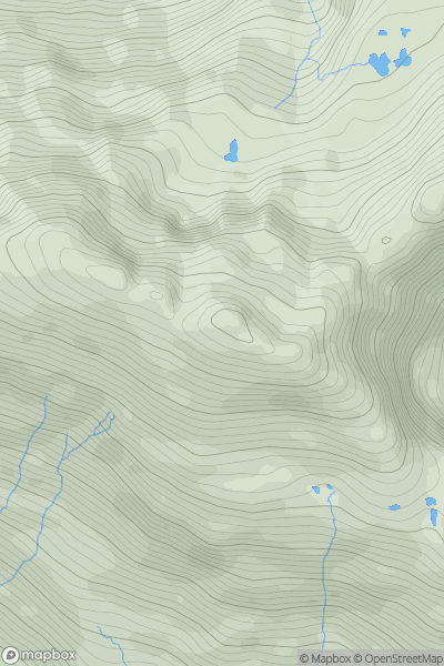 Thumbnail image for Ladhar Bheinn showing contour plot for surrounding peak