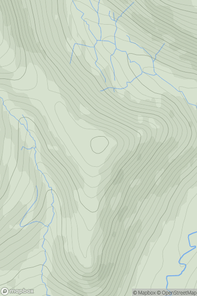 Thumbnail image for Wylies Hill showing contour plot for surrounding peak