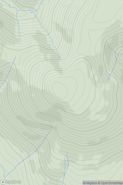 Thumbnail image for Tudhope Hill showing contour plot for surrounding peak