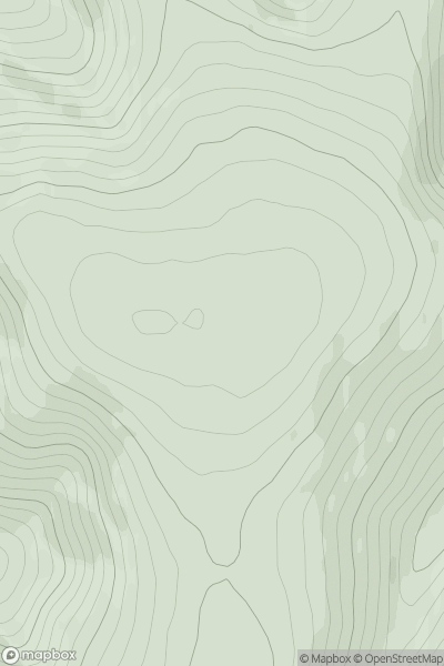 Thumbnail image for Horse Hope Hill showing contour plot for surrounding peak