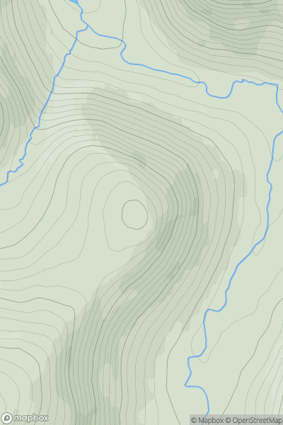 Thumbnail image for Crumley Hill showing contour plot for surrounding peak