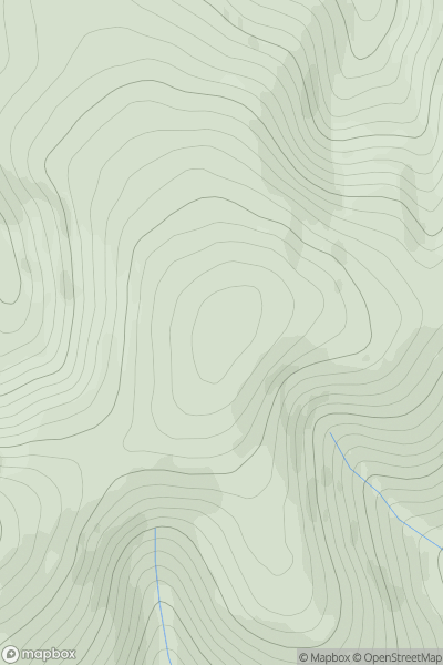 Thumbnail image for Hawkwood Hill showing contour plot for surrounding peak