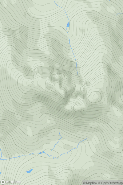 Thumbnail image for Luinne Bheinn showing contour plot for surrounding peak