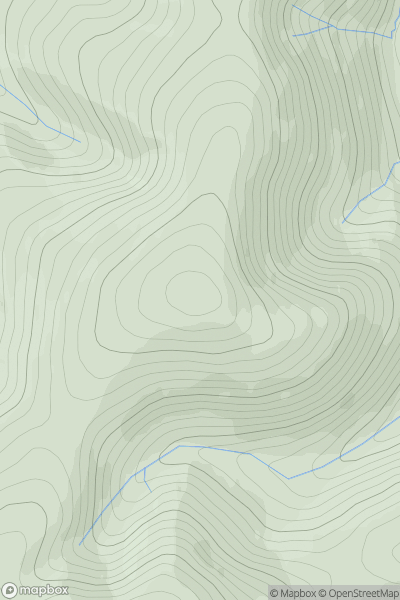 Thumbnail image for Woodycleuch Dod showing contour plot for surrounding peak