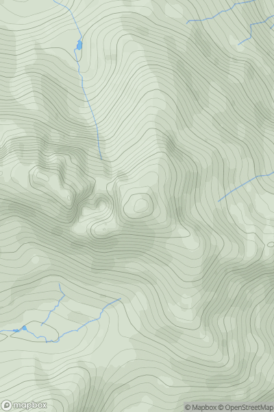 Thumbnail image for Luinne Bheinn East Top showing contour plot for surrounding peak