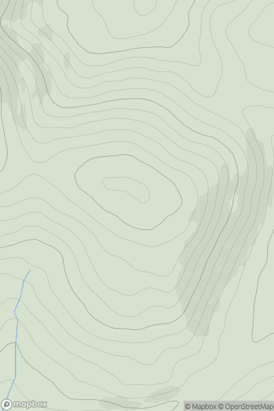 Thumbnail image for Hazelbush Hill showing contour plot for surrounding peak