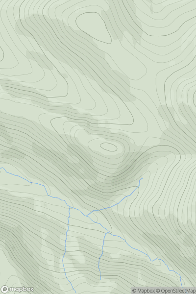 Thumbnail image for Broken Back showing contour plot for surrounding peak