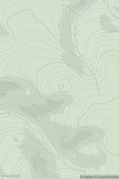 Thumbnail image for Callaw Cairn showing contour plot for surrounding peak