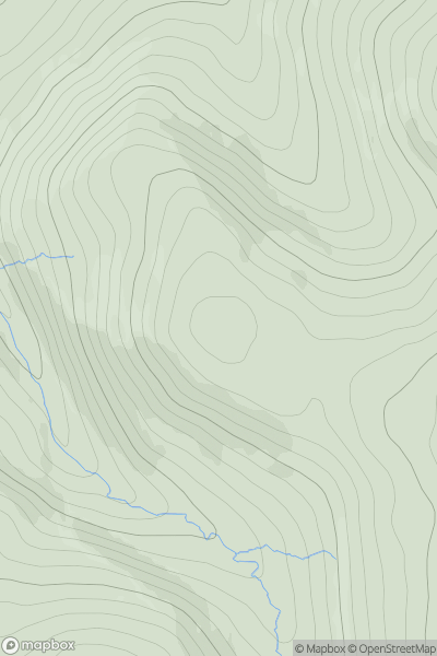 Thumbnail image for Phawhope Hill showing contour plot for surrounding peak