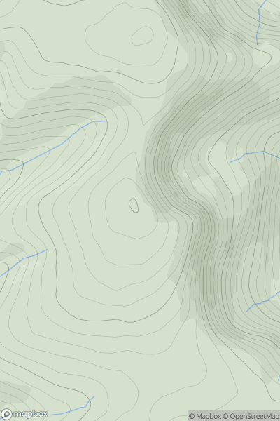 Thumbnail image for Dan's Hags showing contour plot for surrounding peak