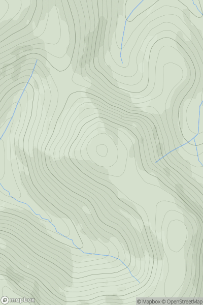 Thumbnail image for Bye Hill showing contour plot for surrounding peak