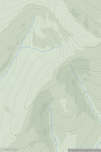 Thumbnail image for Ellson Fell South Top showing contour plot for surrounding peak