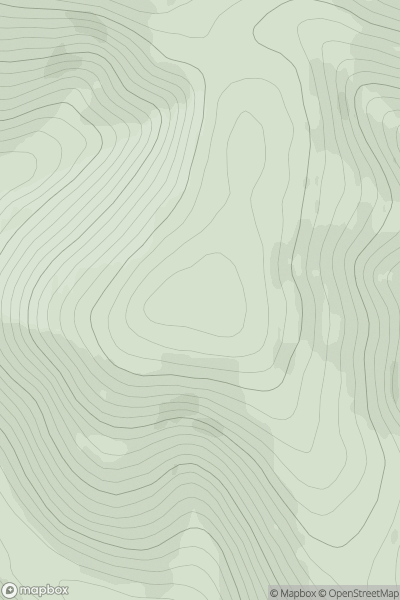 Thumbnail image for Wanders Knowe showing contour plot for surrounding peak