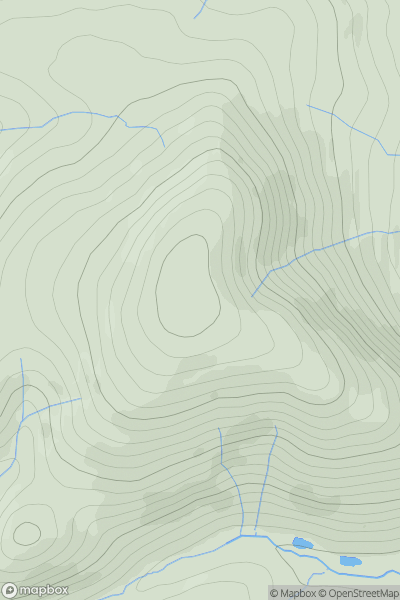 Thumbnail image for Geordie's Hill showing contour plot for surrounding peak