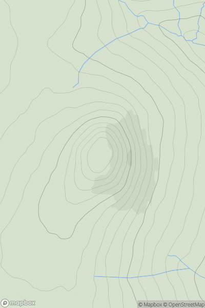 Thumbnail image for Tinnis Hill showing contour plot for surrounding peak