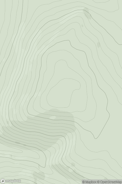 Thumbnail image for Wolfelee Hill showing contour plot for surrounding peak