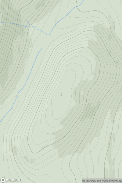 Thumbnail image for Wrae Hill showing contour plot for surrounding peak