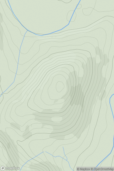 Thumbnail image for Clark Fell showing contour plot for surrounding peak