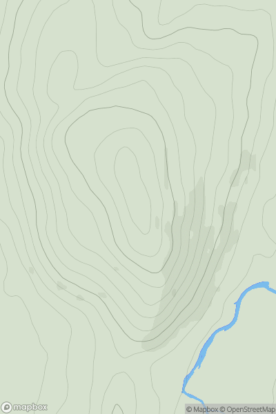 Thumbnail image for Yetholm Law showing contour plot for surrounding peak