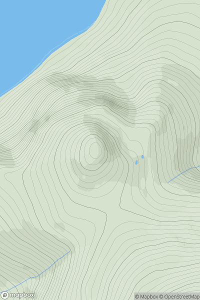 Thumbnail image for Yr Eifl North Top (Pen Bwlch yr Eifl) showing contour plot for surrounding peak
