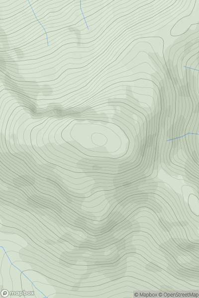 Thumbnail image for Beinn Narnain showing contour plot for surrounding peak