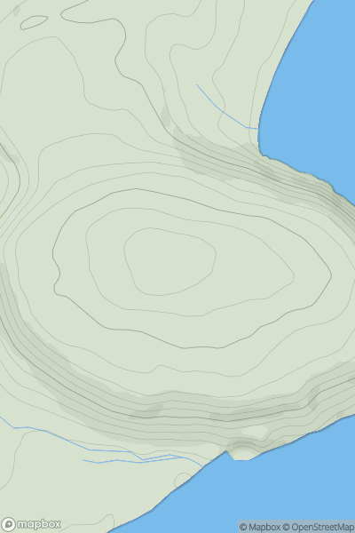 Thumbnail image for Mynydd Tir-y-cwmwd showing contour plot for surrounding peak