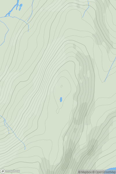 Thumbnail image for Craig Ffynnon showing contour plot for surrounding peak