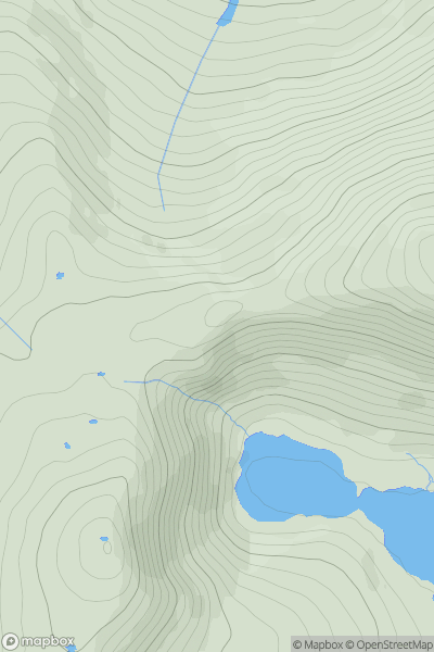Thumbnail image for Clogwyn Bwlch-y-maen showing contour plot for surrounding peak