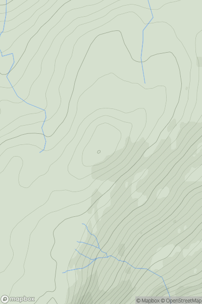 Thumbnail image for Cefn Cyfarwydd showing contour plot for surrounding peak