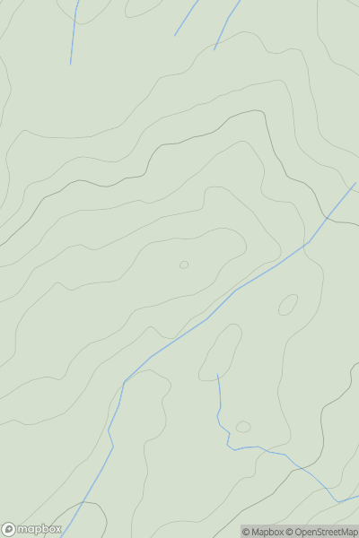 Thumbnail image for Mynydd Cribau showing contour plot for surrounding peak