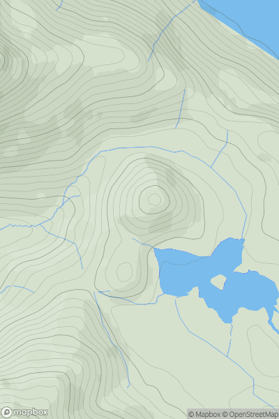 Thumbnail image for Clogwynygarreg showing contour plot for surrounding peak