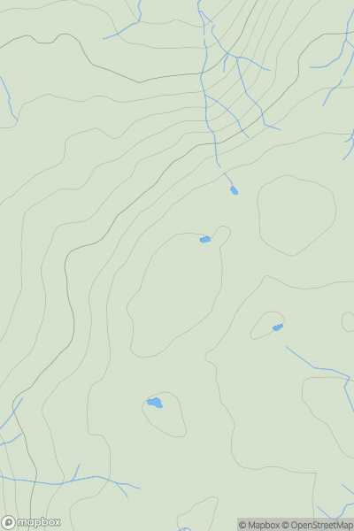 Thumbnail image for Tir Mostyn showing contour plot for surrounding peak