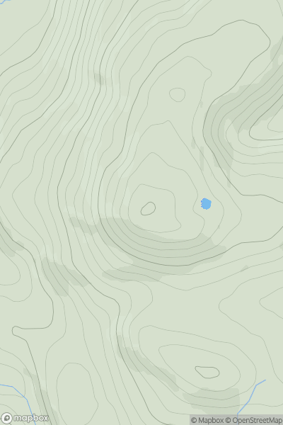 Thumbnail image for Moel Unben showing contour plot for surrounding peak