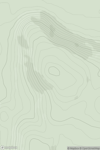 Thumbnail image for Cefn yr Ogof showing contour plot for surrounding peak