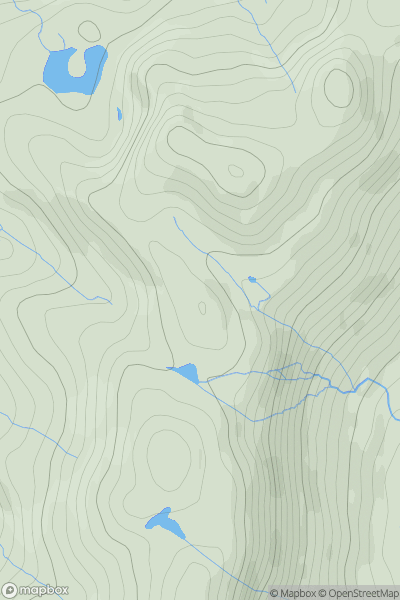 Thumbnail image for Moel Ysgyfarnogod South Top showing contour plot for surrounding peak