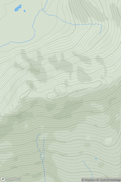 Thumbnail image for Sgurr Coire Choinnichean showing contour plot for surrounding peak