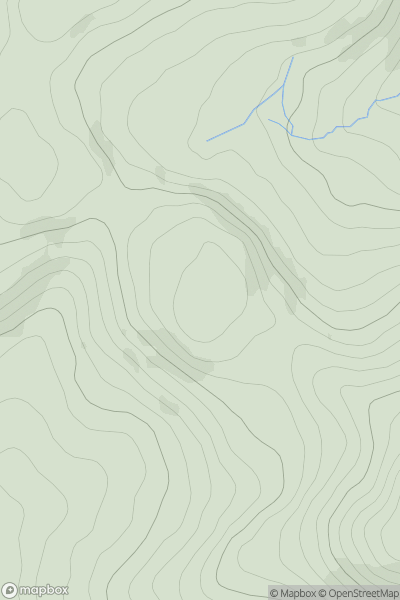 Thumbnail image for Cerrig y Gordref showing contour plot for surrounding peak