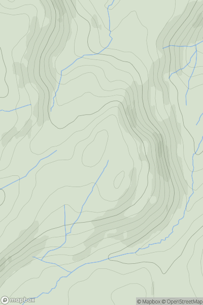 Thumbnail image for Craig y Llestri showing contour plot for surrounding peak