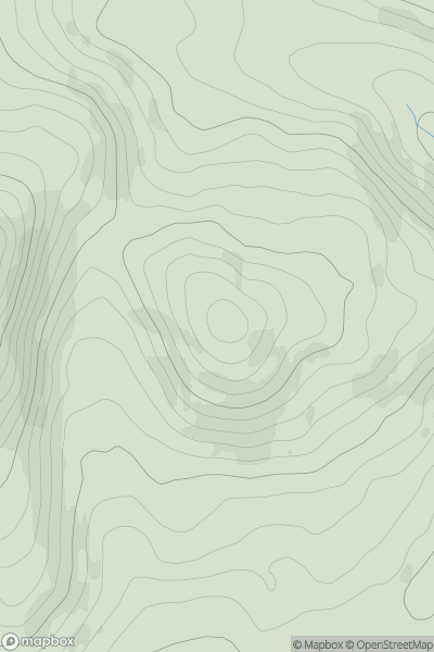 Thumbnail image for Garw Fynydd showing contour plot for surrounding peak