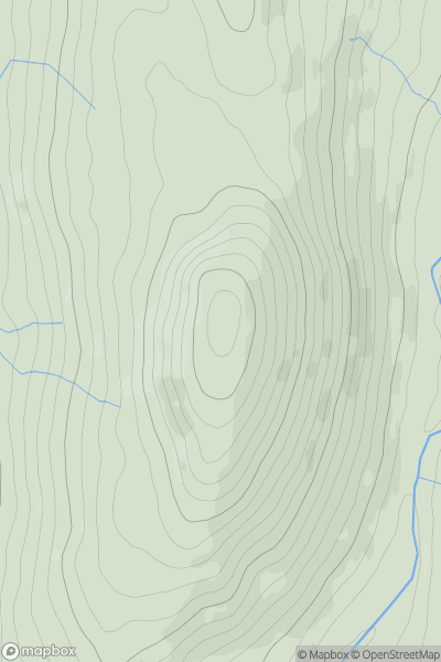 Thumbnail image for Craig y Penmaen showing contour plot for surrounding peak
