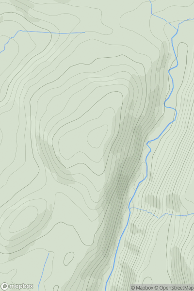 Thumbnail image for Gallt Dol-frwynog showing contour plot for surrounding peak