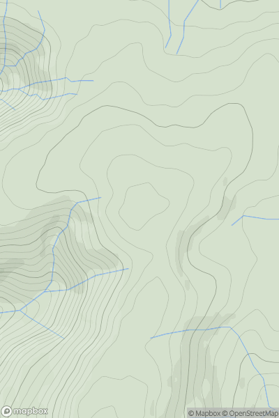 Thumbnail image for Carreg y Big showing contour plot for surrounding peak