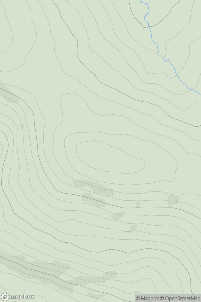 Thumbnail image for Pen Creigiau'r Barcut showing contour plot for surrounding peak
